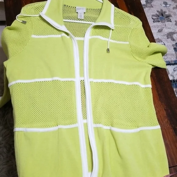 Zenergy by Chico's lightweight breathable jacket, size 1 or Small. Light green. - Picture 7 of 8